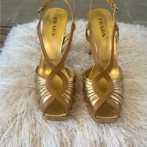 PRADA Authentic Vintage shoes 5”H 2/3” platform great condition